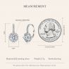 1.0CT Moissanite Hoop Earrings For Women 925 Sterling Silver 