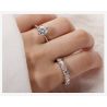 18K gold plated Moissanite Wedding Band Ring 925 Sterling Silver 