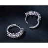 3.5mm Moissanite 925 Sterling Silver Hoop Earrings
