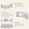 Moissanite Ring Eternity Band  925 Sterling Silver
