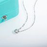 Moissanite Round Brilliant Cutting 18K Gold Plated 45cm 925 Sterling Silver Necklaces 