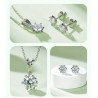 Snowflake Moissanite Diamond Jewelry Set Sterling Silver