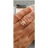 Moissanite Diamond Gold plated SIlver Weddning Ring