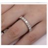 3mm 2-3ct D Color Moissanite 18K gold plated Sterling SIlver Ring 