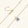 6.5mm 1.0 carat D Moissanite Necklaces 18k Gold Plated