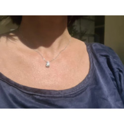 6.5mm 1.0 carat D Moissanite Necklaces 18k Gold Plated