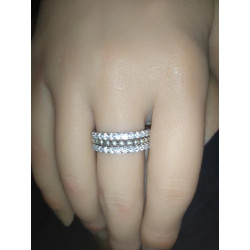 2mm D Moissanite Classic Stackable Rings 925 Sterling Silver