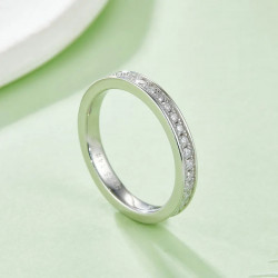 Timeless Anniversary Moissanite Wedding Band Gold plated