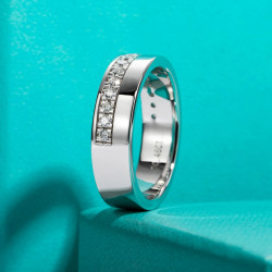 D Color Moissanite Rings For Men S925 Sterling Silver