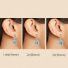 18K gold plated 3.0 Ct D Moissanite Hoop Earrings 100% 925 Silver