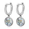 925 Silver 1CT, 2CT Moissanite Drop Earring 