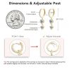 4mm 5mm Round Moissanite Long Tassel Earrings 100% 925 Sterling Silver 