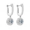 GRA Certified Moissanite Sterling Silver Earring Gold plated 