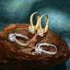 14K Gold Plated Lever Back 1 ct Moissanite Earring