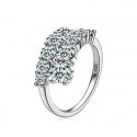 Moissanite S925 Sterling Silver  Elegant design Ring for Birthday Valentine\'s Day