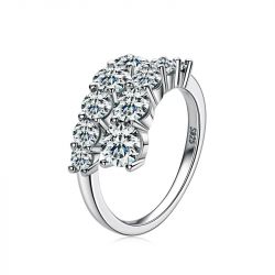 Moissanite S925 Sterling SilverElegant design Ring for Birthday Valentine's Day