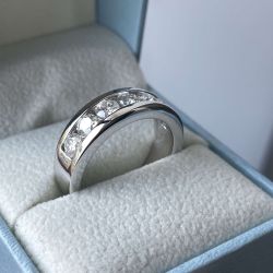 4mm Moissanite Wedding Band 925 Sterling Silver Men Women Ring