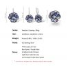 925 Sterling Silver Multi Gems Blue Orchid Flower Jewelry Set 