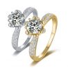 14K Solid Gold 1Ct Moissanite Engagement Wedding Ring