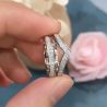 14K white gold BandEternity Moissanite Wedding Ring 
