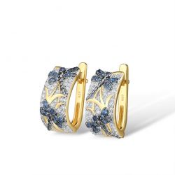 Blue Dragonfly 925 Silver Jewelry Earrings For Women 