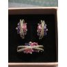 Shimmering Amethyst Pink Cubic Zirconia 925 Sterling Silver Earrings 