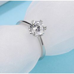 Snowflake Moissanite Diamond Jewelry Ring Sterling Silver