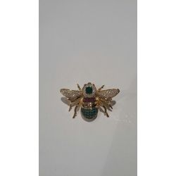Cute Bee brooch Gold Plated 100% 925 Sterling Silver
