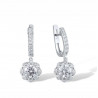Gold plated White zircon Sterling silver Earrings