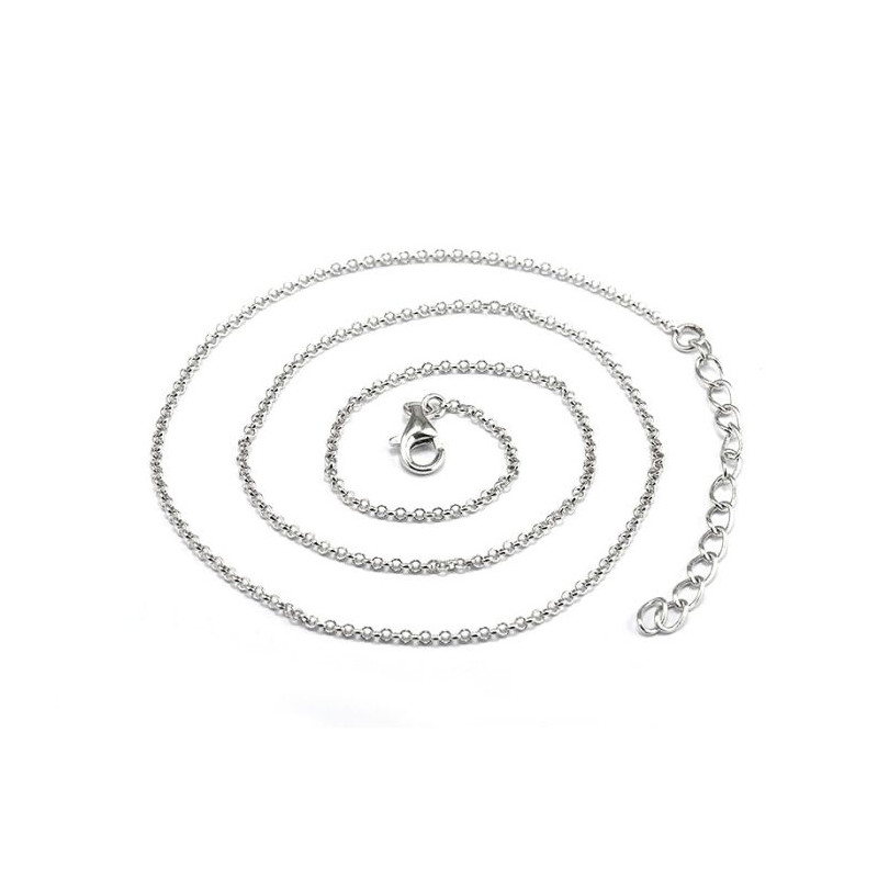 Pure 925 Silver Chain 55cm Link Necklace For Women