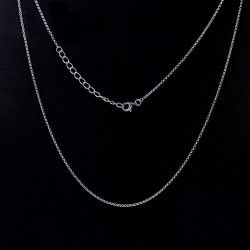 Pure 925 Silver Chain 55cm Link Necklace For Women