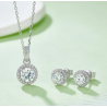 925 Sterling Silver Moissanite Jewelry Set