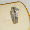 Moissanite Diamond Stacking Channel Curved Band Wedding Rings Set