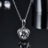 True love heart shapet moissanite diamond silver set
