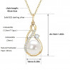 Freshwater Pearl Moissanite Pendant Necklace Silver