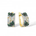 Green Spinel Gold Plated Butterfly Earring