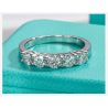 Eternity Band Engagament Rings 18K Gold Plated Moissanite Diamond 