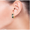 Green Spinel Gold Plated Butterfly Earring Ring