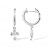 925 Sterling Silver Cross Earrings