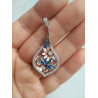 Blue Dragonfly Flower Pure 925 Sterling Silver set