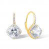 Gold plated White zircon Sterling silver set