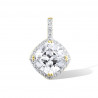 Gold plated White zircon Sterling silver set