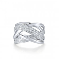 Sparkling White Cubic Zirconia Silver ring