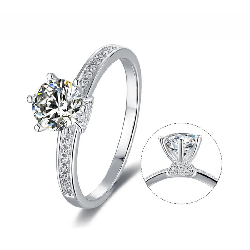 1ct Classic Style Moissanite Engagement ring