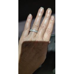 3.5mm D Color Moissanite Wedding Band Ring 925 Silver 