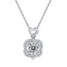 1 ct Moissanite Diamond Sterling silver Pendant Necklace