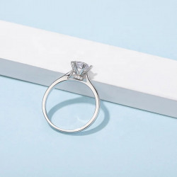 Wedding S925 Silver Jewelry 1ct Moissanite Ring