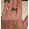 Green Blue Spinel Sterling Silver Rings