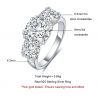Moissanite Luxury Three Stone Engagement Ring