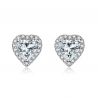 Love Heart shapeS925 Sterling silver Moissanite diamond jewelry set